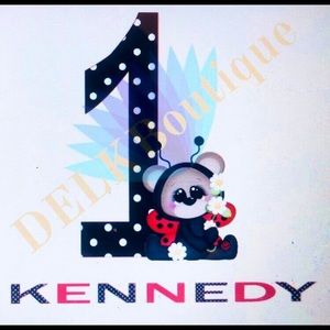 1st Birthday Lady Bug Personalized Bodysuit